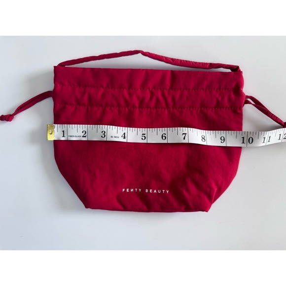 Fenty Beauty Limited Edition Mini Cosmetic Bag New Cherry Red With Drawstring - Picture 6 of 8
